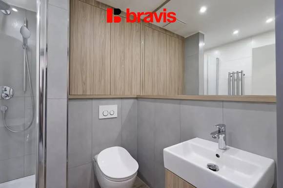 Rent flat 1+KK, Lidická str., Brno - střed, furnished, terrace, cellar