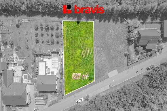 Prodej stavebního pozemku 697 m², obec Chvalkovice