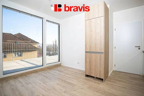 Podnájem bytu 3+kk, Brno - Zábrdovice, ul. Auerswaldova, garážové stání, novostavba, terasa,  první nájemník