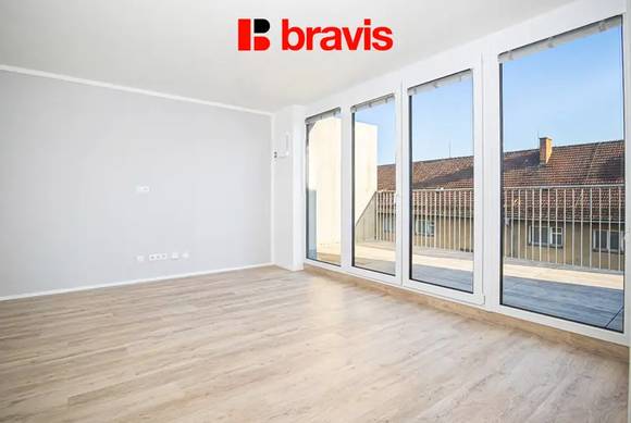 Podnájem bytu 3+kk, Brno - Zábrdovice, ul. Auerswaldova, garážové stání, novostavba, terasa,  první nájemník