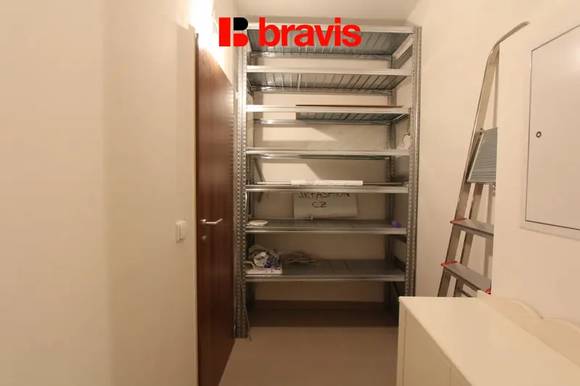 Pronájem nezařízených reprezentativních obchodních prostor, 31,75 m2, Brno - Kamechy, ul. Říčanská, sociální zázemí se sprchou, 2x parkování