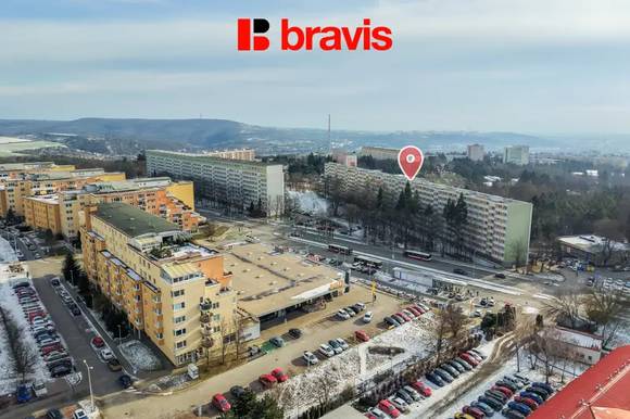 Prodej bytu 2+1+nika, Brno - Lesná, OV, lodžie, žádaná lokalita, ulice Haškova