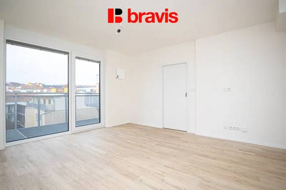 Podnájem bytu 2+kk, Brno - Zábrdovice, ul. Auerswaldova, novostavba, terasa, garážové stání, první nájemník