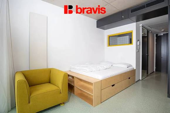 Pronájem moderního zařízeného 1+kk 24 m², Brno - Trnitá, Dornych, neplatíte provizi