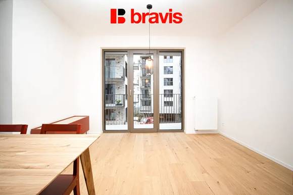 Pronájem novostavby 2+kk, Brno - Zábrdovice, ul. Bratislavská, Pekárenský Dvůr, balkon, sklep, garážové stání