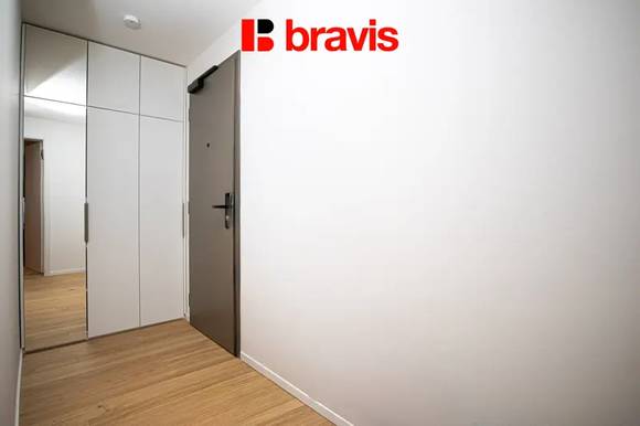 Pronájem novostavby 2+kk, Brno - Zábrdovice, ul. Bratislavská, Pekárenský Dvůr, balkon, sklep, garážové stání