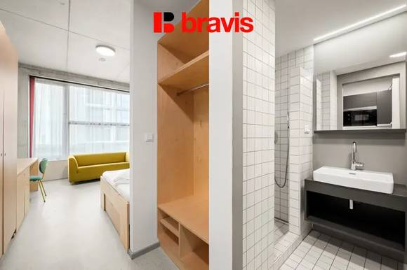 Pronájem moderního zařízeného 1+kk 24 m², Brno - Trnitá, Dornych, neplatíte provizi