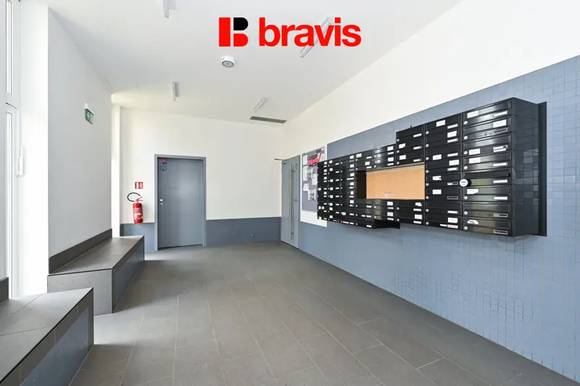 Pronájem bytu 1+kk, Brno - Pisárky, rezidence Riverside, novostavba, částečně zařízené, ul. Poříčí