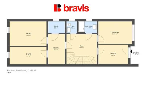 Sale land For housing, 701 m² - Brno-Komín