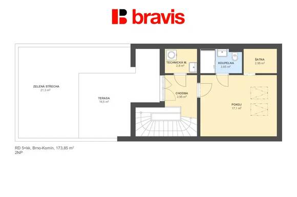 Sale land For housing, 701 m² - Brno-Komín