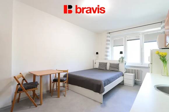 Pronájem útulného bytu 1+kk, Brno - střed, ul. Leitnerova, zařízený, sklep.