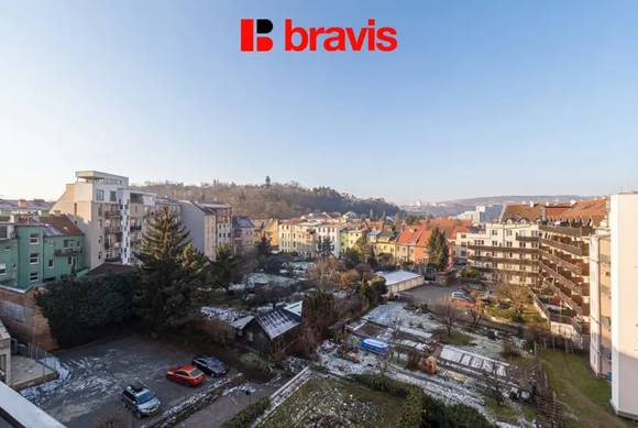 Pronájem bytu 2+kk, Brno - Štýřice, ul. Vídeňská, novostavba, terasa, garážové stání