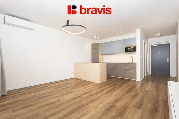 Pronájem bytu 2+kk, Brno - Štýřice, ul. Vídeňská, novostavba, terasa, garážové stání