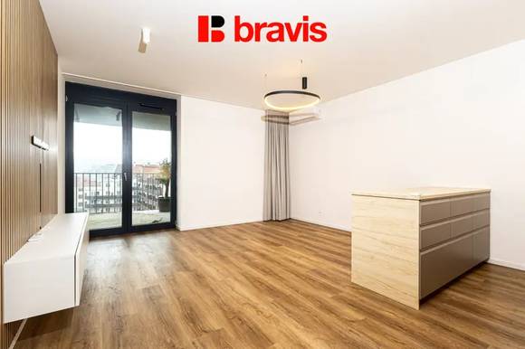 Pronájem bytu 2+kk, Brno - Štýřice, ul. Vídeňská, novostavba, terasa, garážové stání