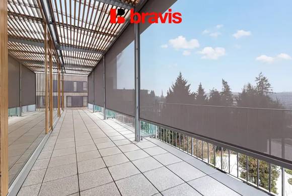 Pronájem bytu 5+kk, Brno - Pisárky, Neumannova ulice, 2 koupelny, terasa, garážové stání v ceně