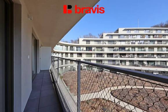 Pronájem bytu 2+kk v rezidenci Diorit, Brno - Komín, garážové stání, sklep, terasa do vnitrobloku