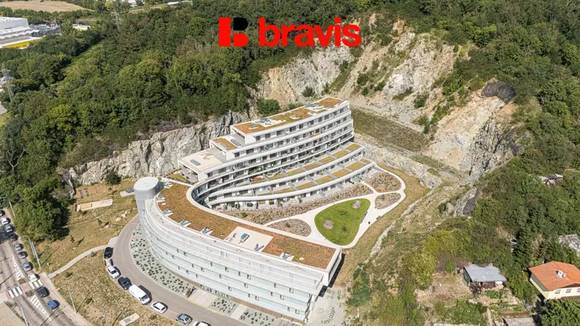 Pronájem bytu 2+kk v rezidenci Diorit, Brno - Komín, garážové stání, sklep, terasa do vnitrobloku