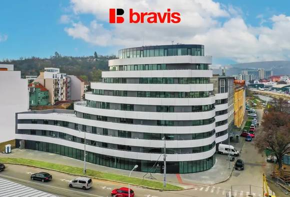 Pronájem pěkného a světlého 1+kk, Brno - Štýřice, ul. Vídeňská, novostavba, terasa, sklep