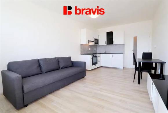 Pronájem  bytu 1+kk, ulice Rumiště, Brno - Trnitá, zařízený, balkón