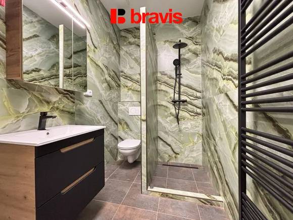 Pronájem nového bytu 2+kk, ul. Vránova, Brno - Řečkovice, zahrada, parkování