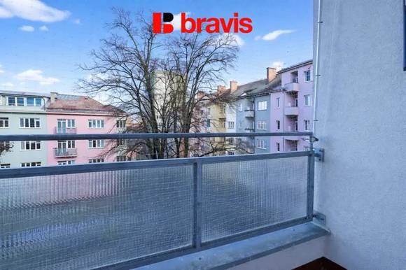 Pronájem bytu 2+1,Brno - Veveří, ul.Bayerova, lodžie, balkon, šatna
