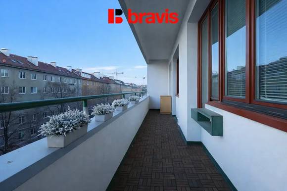 Pronájem bytu 2+1,Brno - Veveří, ul.Bayerova, lodžie, balkon, šatna
