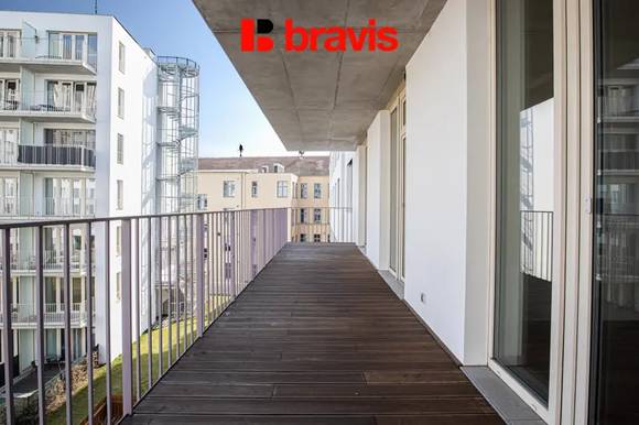 Prodej bytu 3+kk, Palác Trnitá, ul. Placzkova, novostavba, garážové stání, terasa
