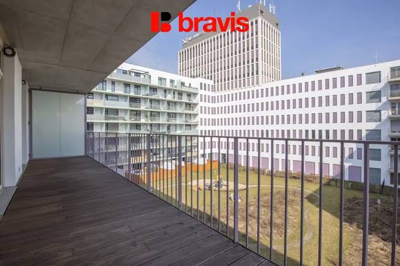Prodej bytu 3+kk, Palác Trnitá, ul. Placzkova, novostavba, garážové stání, terasa