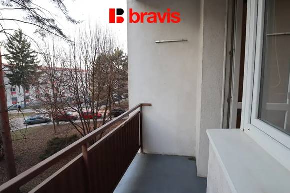 Pronájem bytu 2+1, Brno - Černovice, ul. Húskova, balkon