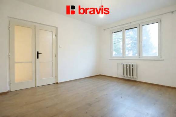 Pronájem bytu 2+1, Brno - Černovice, ul. Húskova, balkon