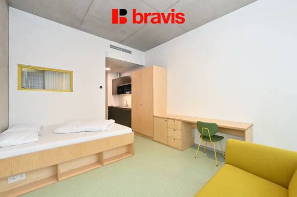 Pronájem moderního zařízeného 1+kk 24 m², Brno - Trnitá, Dornych, BEZ PROVIZE