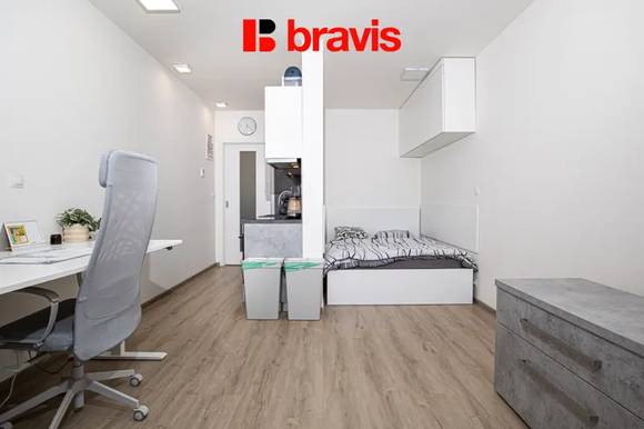 Pronájem bytu 1+kk, Brno - Trnitá, Placzkova ulice, novostavba, parkování, sklep