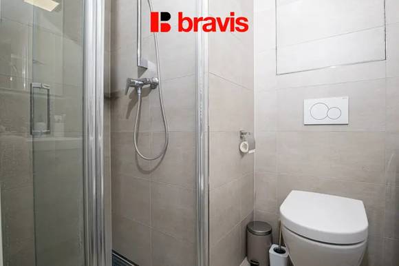 Pronájem bytu 1+kk, Brno - Trnitá, Placzkova ulice, novostavba, parkování, sklep