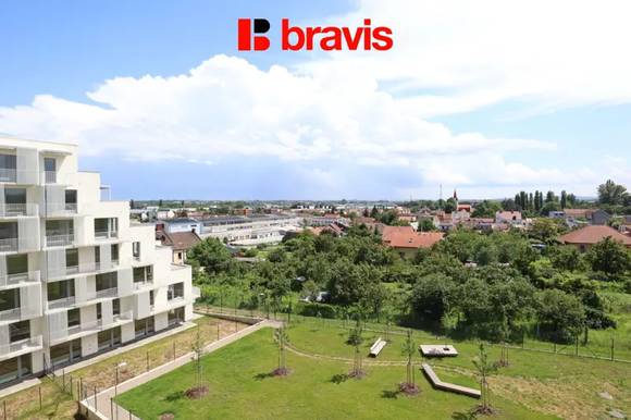 Pronájem bytu 1+kk, ulice Řepova, parkovací stání v ceně, terasa, novostavba, sklep