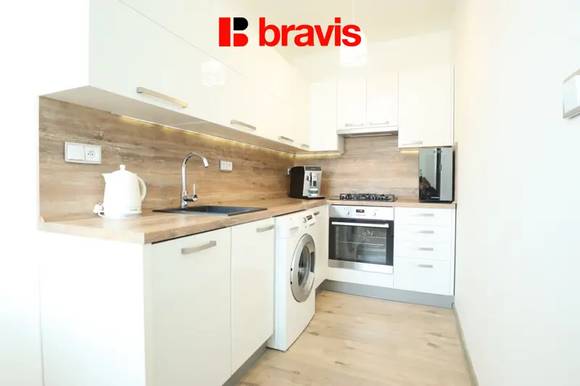 Pronájem bytu 3+kk 61 m², Brno - Kohoutovice, ulice Voříškova, kompletně vybavený, balkon