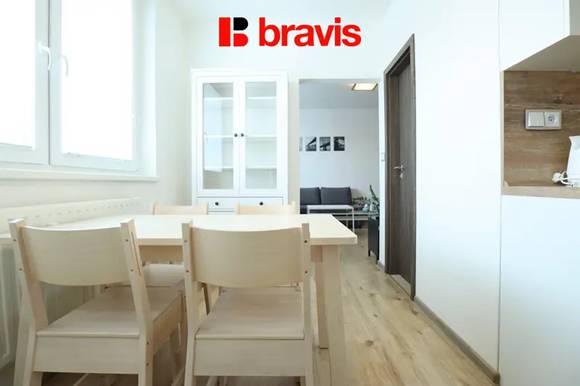 Pronájem bytu 3+kk 61 m², Brno - Kohoutovice, ulice Voříškova, kompletně vybavený, balkon