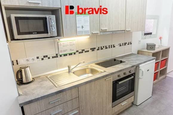 Pronájem bytu 1+1, Brno - Staré Brno, ul. Křížova, zařízený, klidný vnitroblok v blízkosti Mendlova náměstí