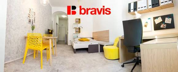 Pronájem bytu 1+1, Brno - Staré Brno, ul. Křížova, zařízený, klidný vnitroblok v blízkosti Mendlova náměstí