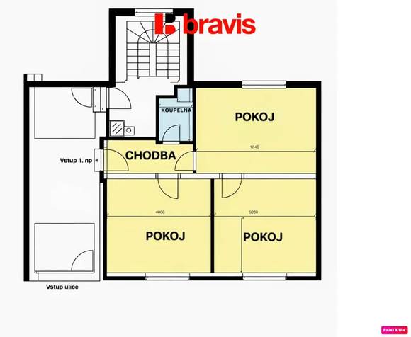 Pronájem reprezentativní kanceláře 3+kk, ul. Stránského, Brno - Žabovřesky, 63 m²
