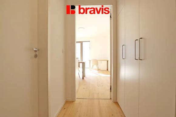 Pronájem bytu 1+kk, výhoda prvního nájemníka, Brno - Zábrdovice, ulice Bratislavská, sklep, balkon, parkování v garáži, zdarma gym a sauna