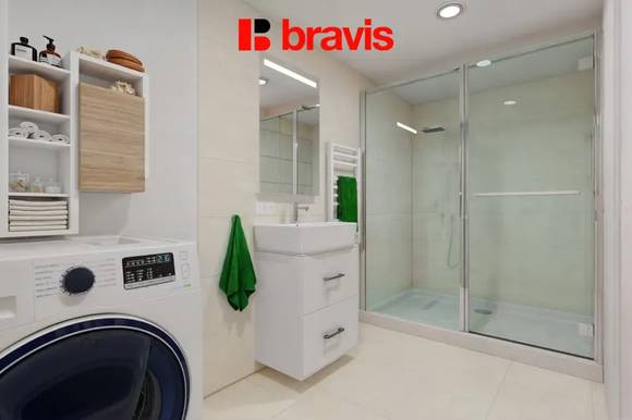 Prodej moderního, prostorného ateliéru 2+kk, 73m², šatna, parkovací stání, Lipůvka u Brna