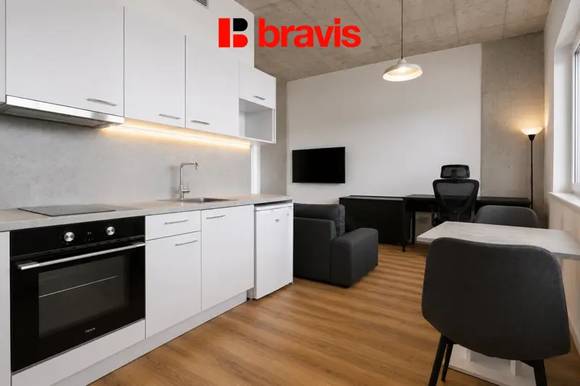 Pronájem nového bytu 1+kk, ulice Bohunická, Brno - Horní Heršpice, sklep, parkování