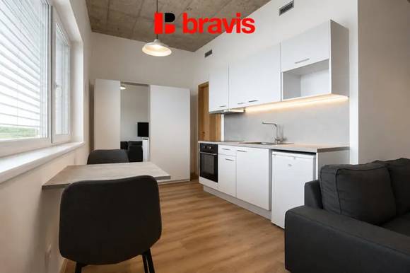 Pronájem nového bytu 1+kk, ulice Bohunická, Brno - Horní Heršpice, sklep, parkování