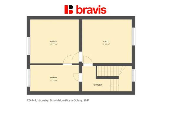 Pronájem rodinného domu Brno - Obřany, ulice Výpustky, zahrada, garáž