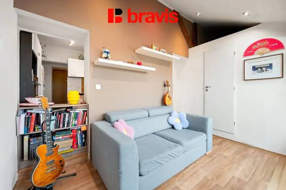 Prodej atypického bytu 2+kk, 42,5 m² + lodžie, ul. Křížkovského, Staré Brno