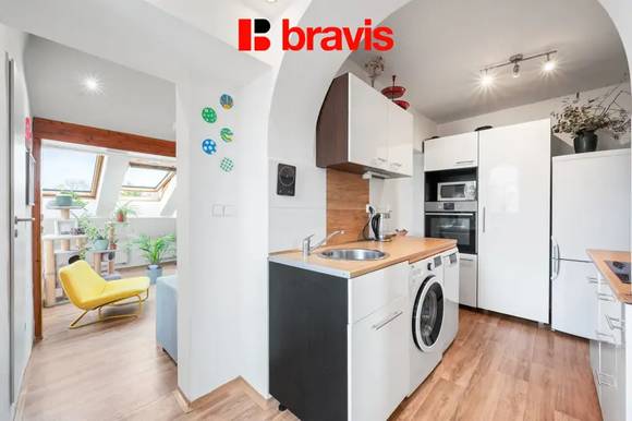 Prodej atypického bytu 2+kk, 42,5 m² + lodžie, ul. Křížkovského, Staré Brno