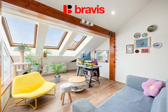 Prodej atypického bytu 2+kk, 42,5 m² + lodžie, ul. Křížkovského, Staré Brno