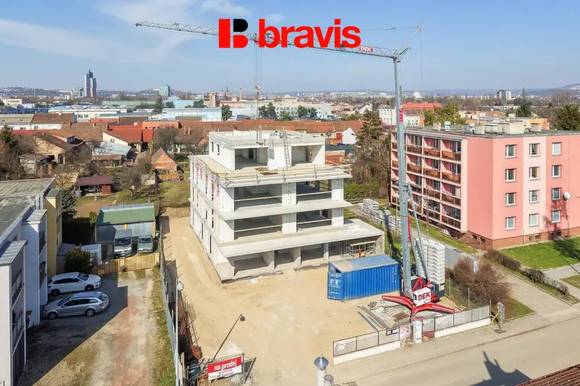 Prodej nadstandardního moderního bytu 2+kk, 49 m², Brno - Horní Heršpice, balkon, sklep