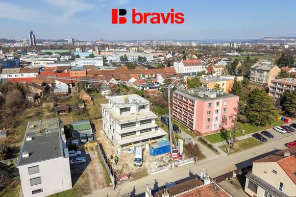 Prodej nadstandardního moderního bytu 2+kk, 49 m², Brno - Horní Heršpice, balkon, sklep