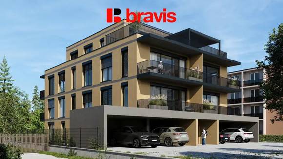 Prodej nadstandardního moderního bytu 2+kk, 49 m², Brno - Horní Heršpice, balkon, sklep